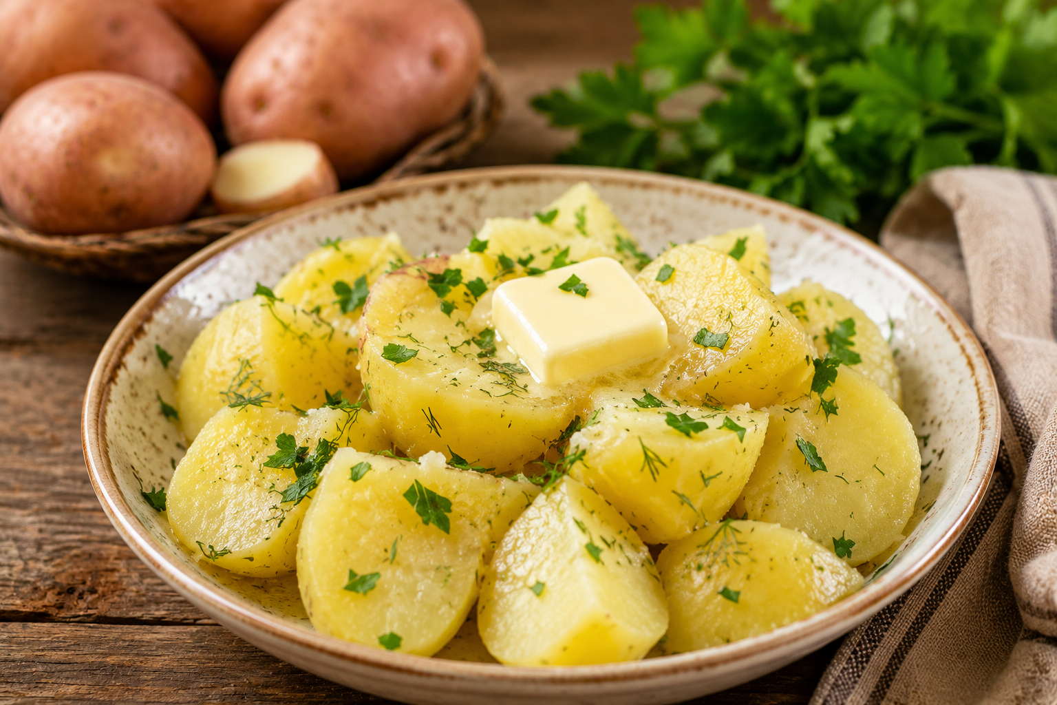 Блюдо из картофеля Луговской со светлой мякотью