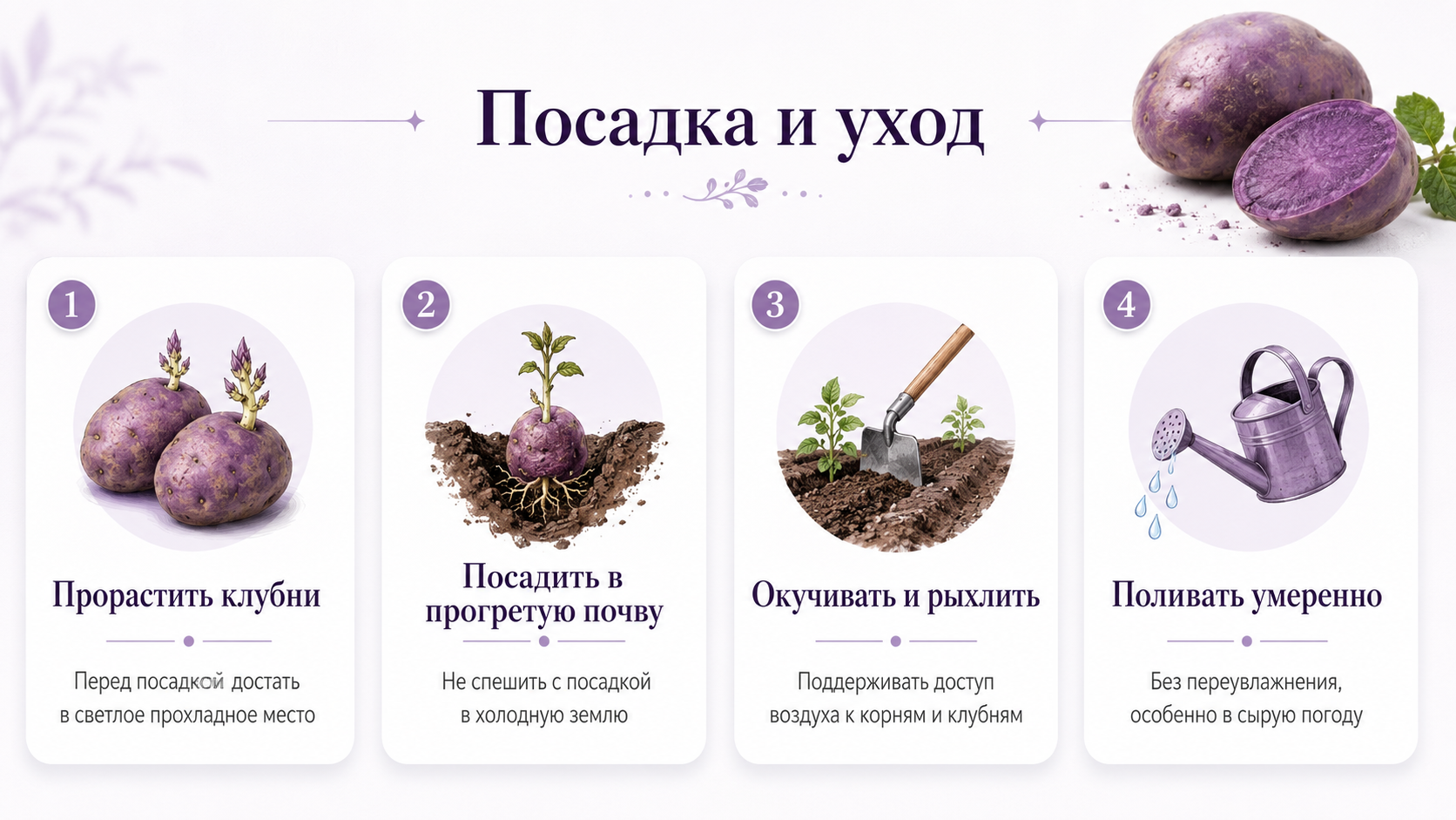 Схема посадки и ухода за картофелем Аметист