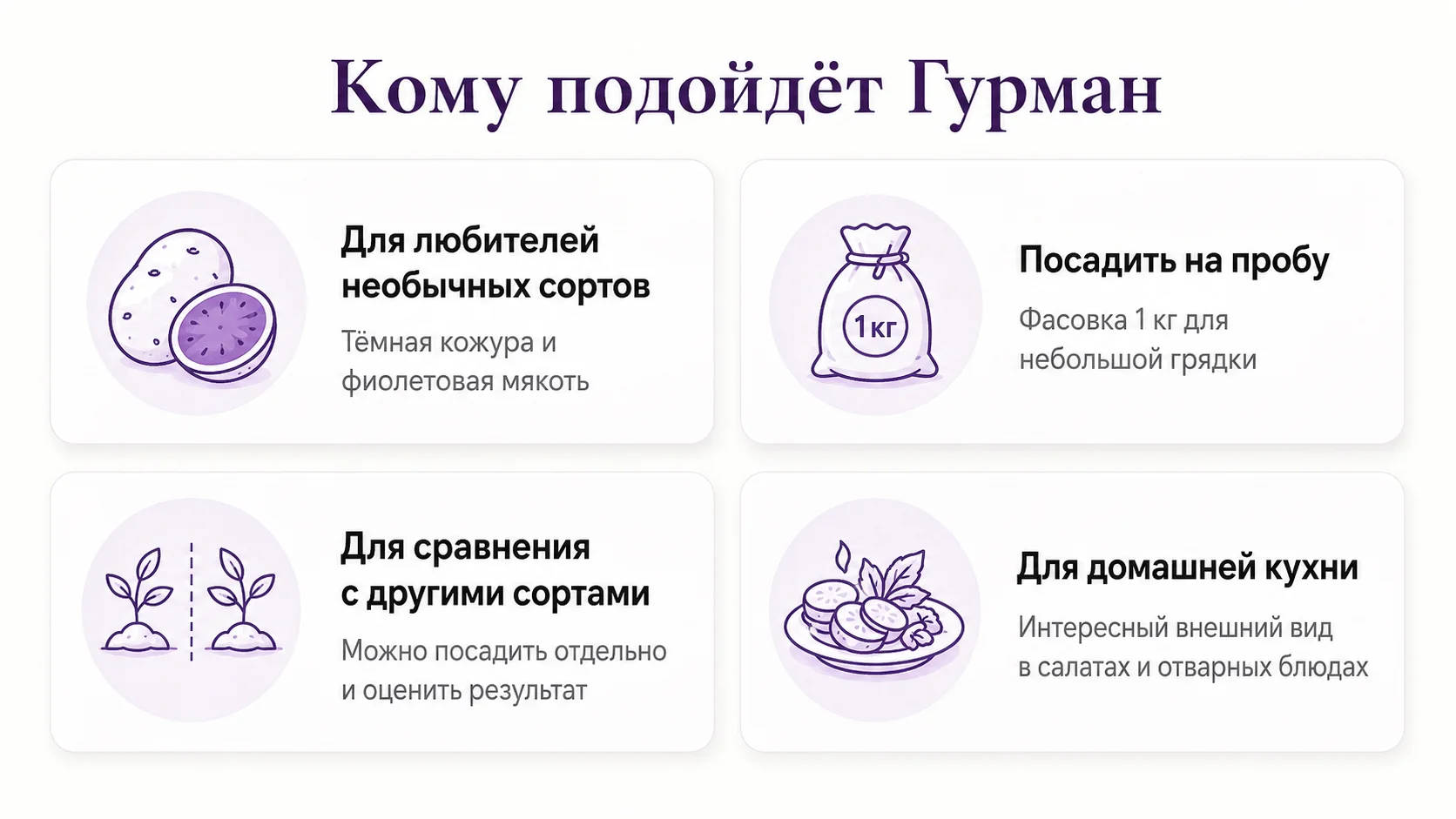 Кому подойдёт сорт картофеля Гурман