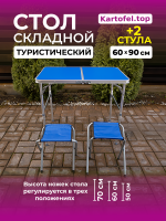 Стол синий 90х60